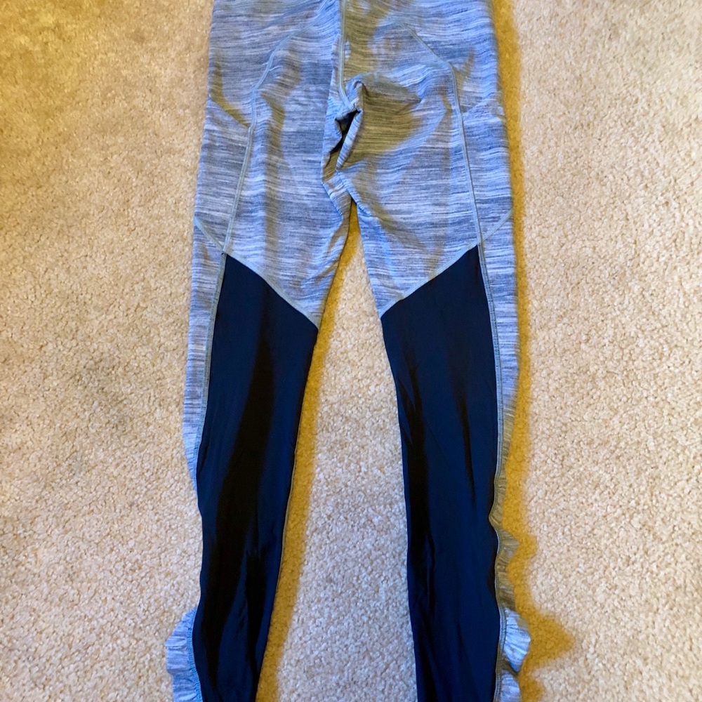 Lululemon Space Gray Black Ruched Tights Leggins